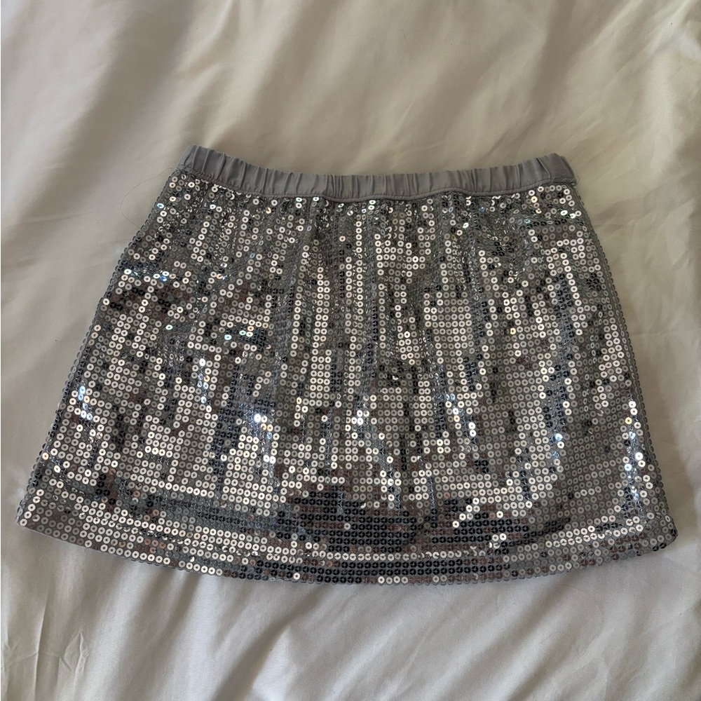 Cherokee Silver Sequin Mini Skirt
